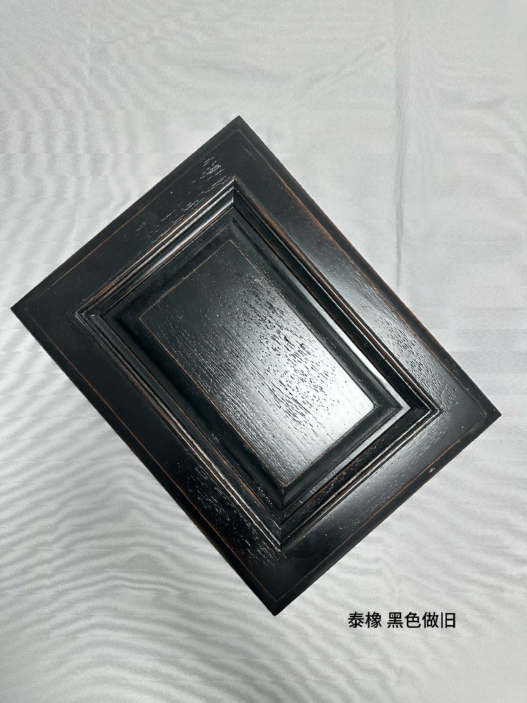 泰橡 黑色做旧-原木油漆门型